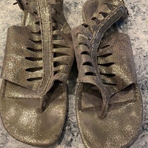 Fan All Mankind Pewter Sandal Size 9